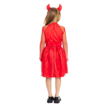 Disfraz de Diablesa Rojo para niña