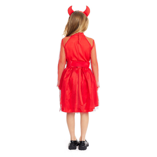 Disfraz de Diablesa Rojo para niña