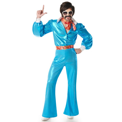 Disfraz de Disco Floral Años 70 para hombre
