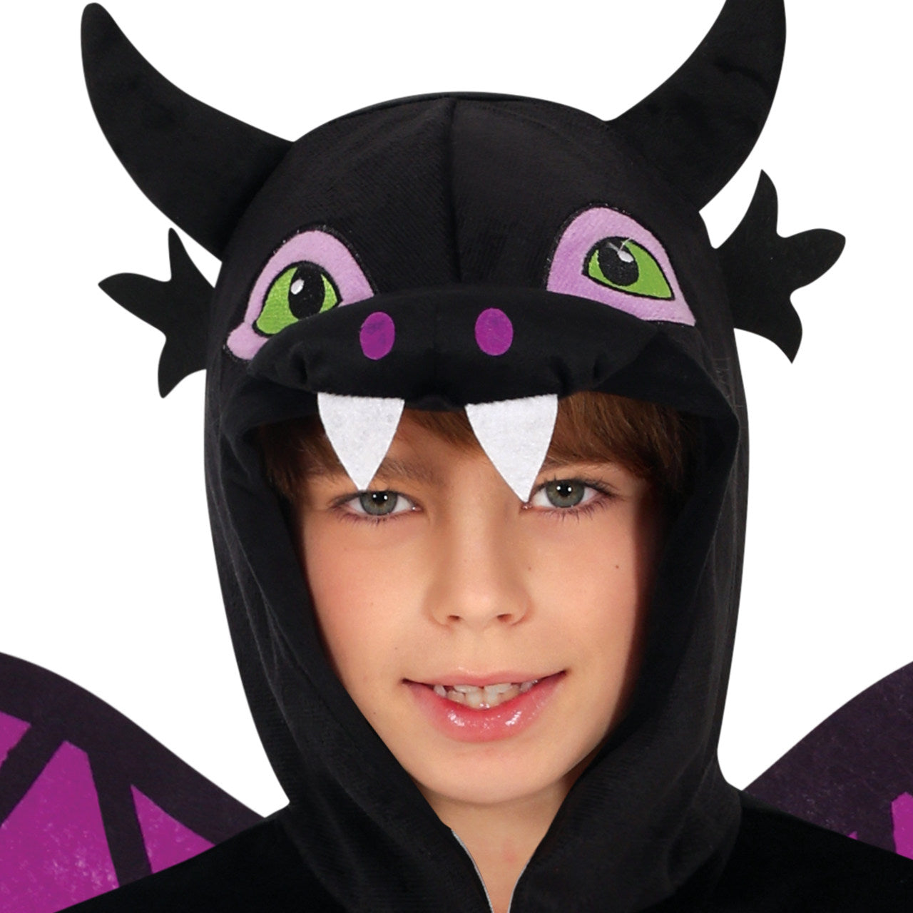 Disfraz de Dragón Negro Alas infantil