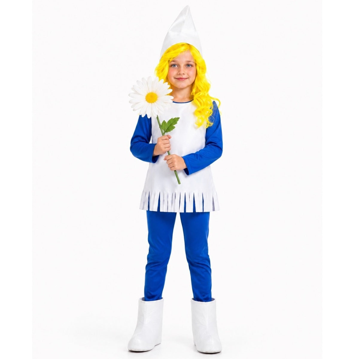 Disfraz de Duende Azul Patucos para niña