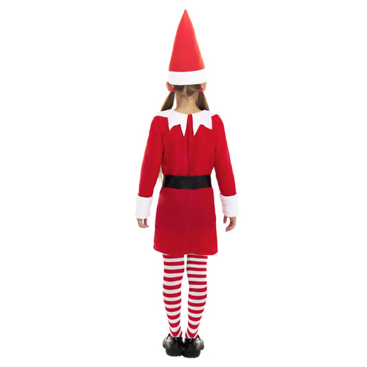 Disfraz de Elfa de la Navidad Rojo para niña
