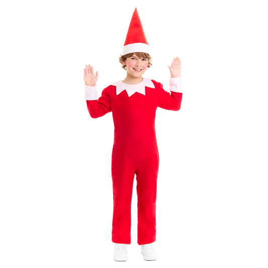 Disfraz de Elfo de la Navidad Rojo infantil