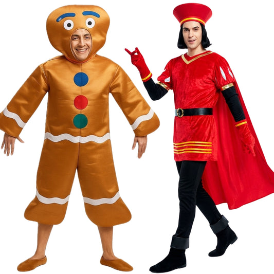 Disfraz en pareja de Lord Farquaad y Galleta