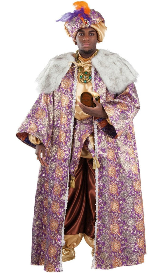 Disfraz en pareja de Rey Mago Baltasar y Paje Real
