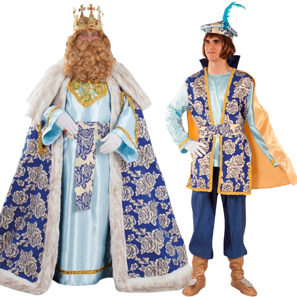 Disfraz en pareja de Rey Mago Melchor y Paje Real