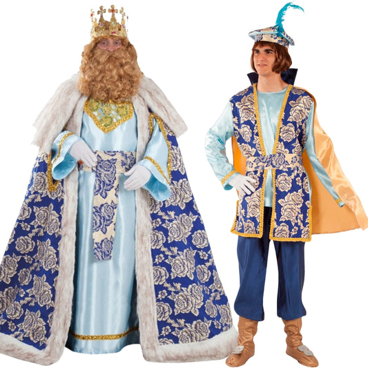 Disfraz en pareja de Rey Mago Melchor y Paje Real