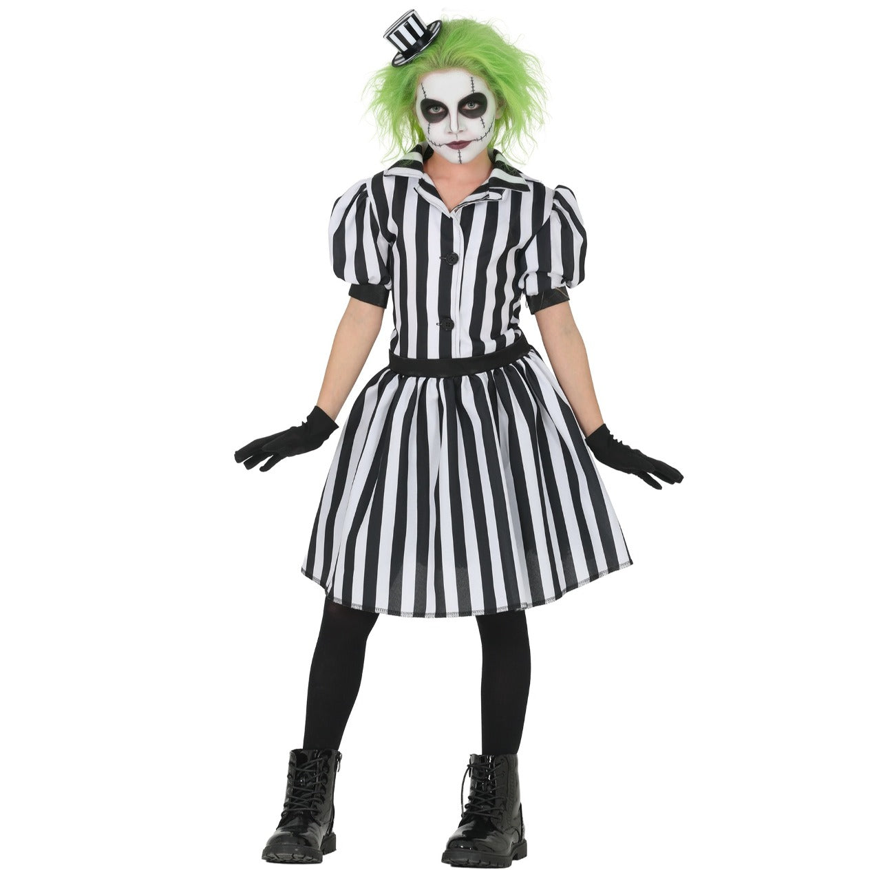 Disfraz de Fantasma Rayas Vestido para niña