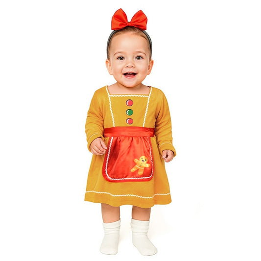 Disfraz de Galleta Jengibre Lazo para bebé