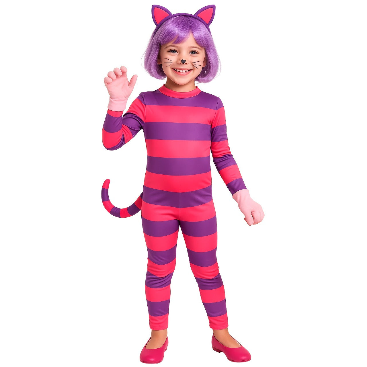 Disfraz de Gato Cheshire Bicolor infantil