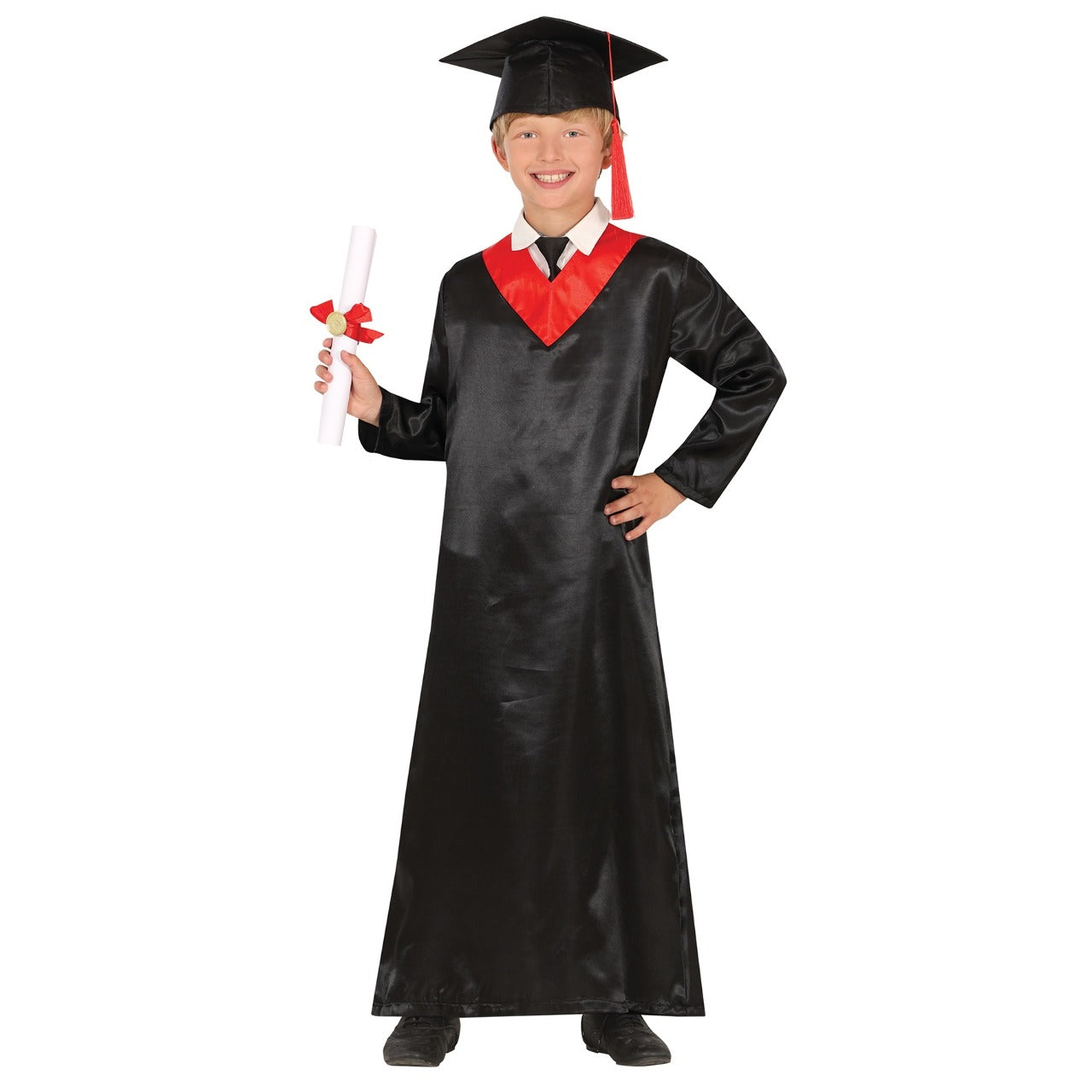 Disfraz de Graduado Clásico Rojo infantil