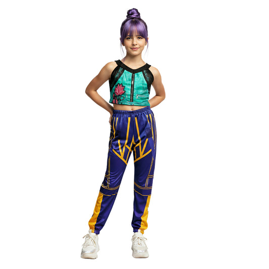 Disfraz de Guerrera K-Pop Zoey Huntrix para niña