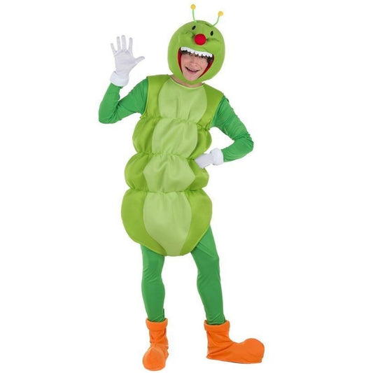 Disfraz de Gusano Verde para adulto