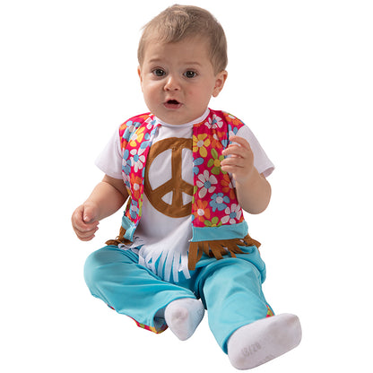 Disfraz de Hippie Flores para bebé