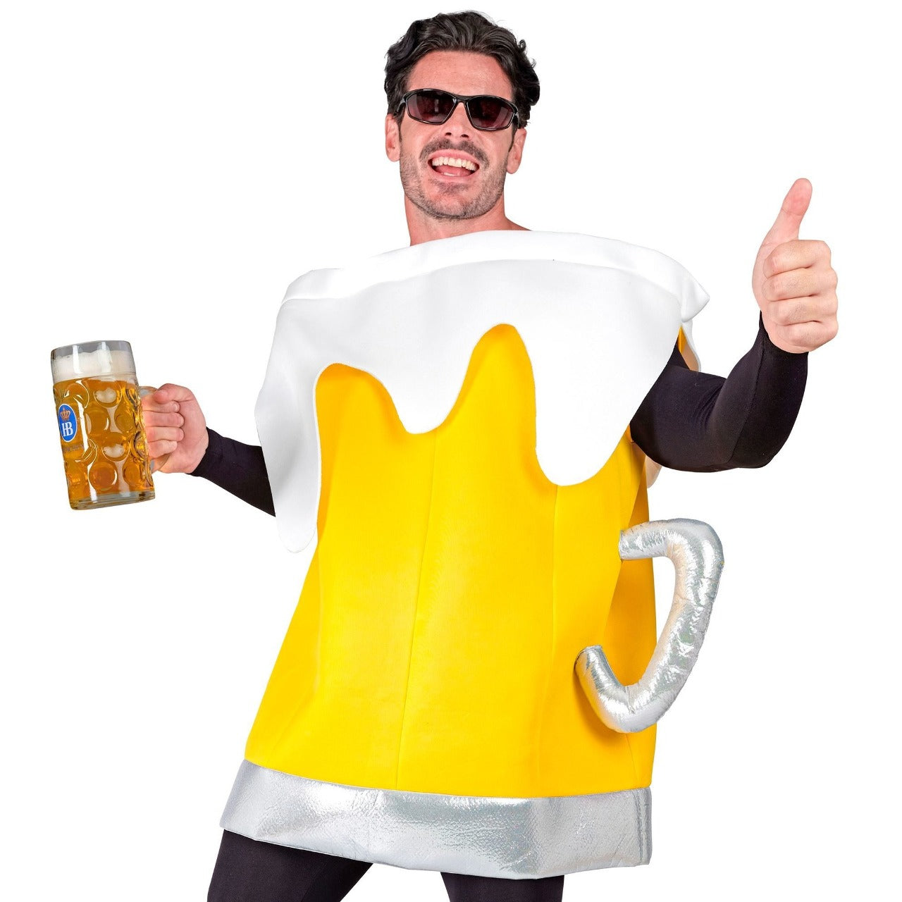 Disfraz de Jarra de Cerveza Amarilla para adulto