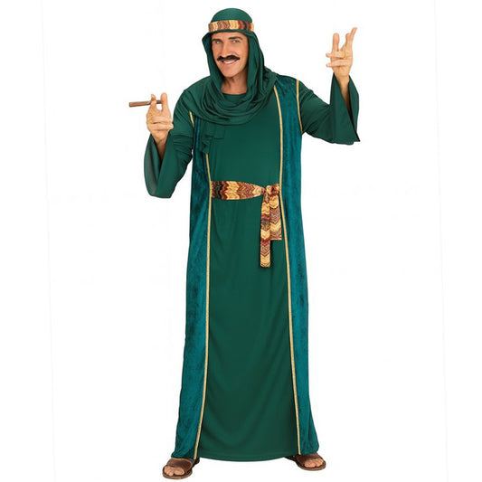 Disfraz de Jeque Árabe Verde para adulto