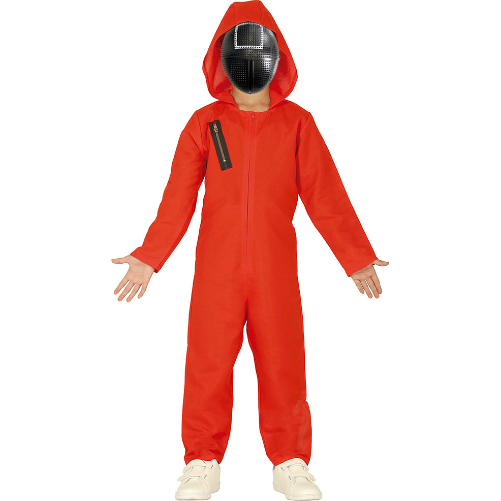 Disfraz de Juego del Calamar Guardia Rojo Eco infantil