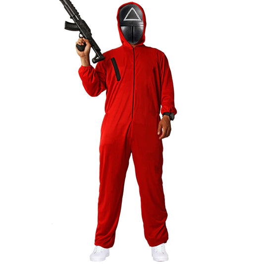 Disfraz de Juego del Calamar Guardia Rojo Basic infantil