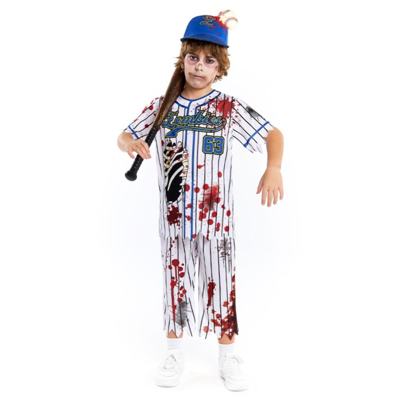 Disfraz de Jugador de Beisbol Zombie para niño