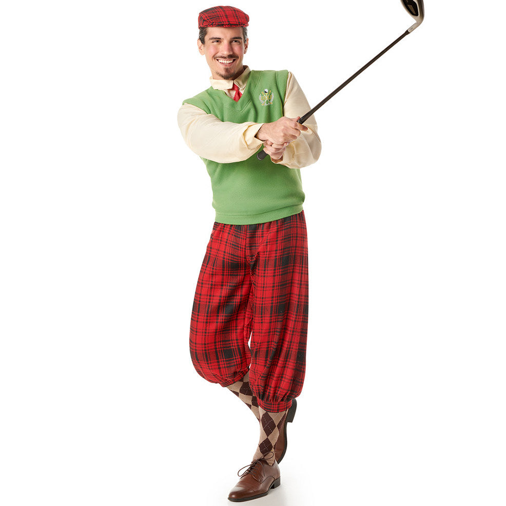 Disfraz de Jugador de Golf Cuadros para hombre
