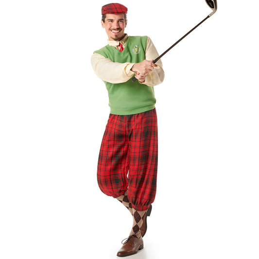 Disfraz de Jugador de Golf Cuadros para hombre