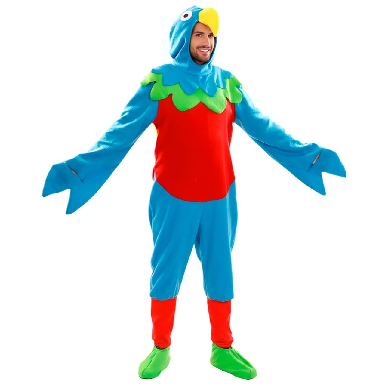 Disfraz de Loro Multicolor para adulto