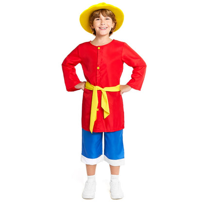 Disfraz de Luffy One Piece Aventurero infantil
