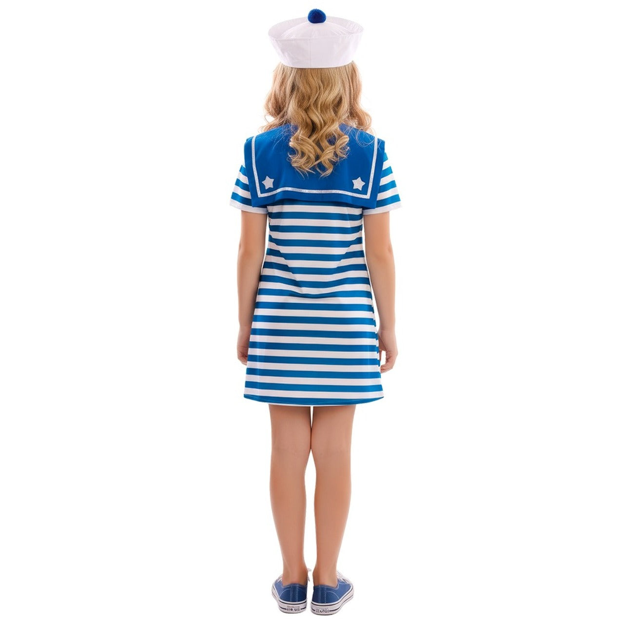 Disfraz de Marinera Azul Rayas para niña