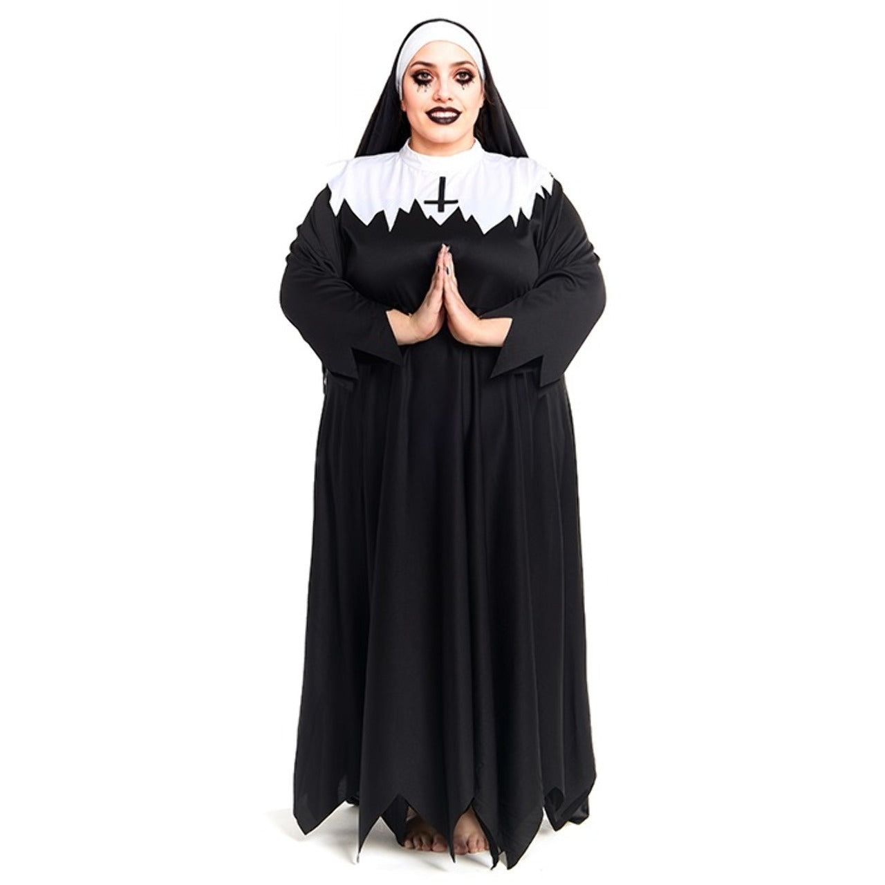 Disfraz de Monja Zombie Plus para mujer