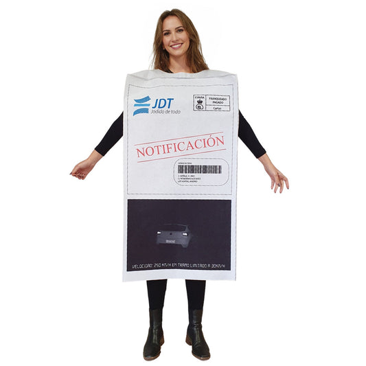 Disfraz de Multa de Tráfico para adulto