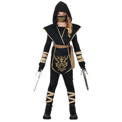 Disfraz de Ninja Dragón Negro para niña
