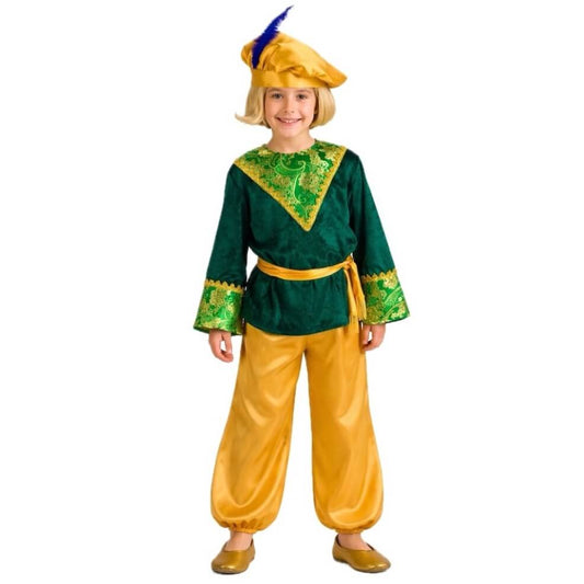 Disfraz de Paje Gaspar Verde infantil
