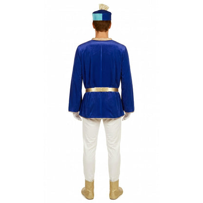 Disfraz de Paje Real Azul Deluxe para adulto