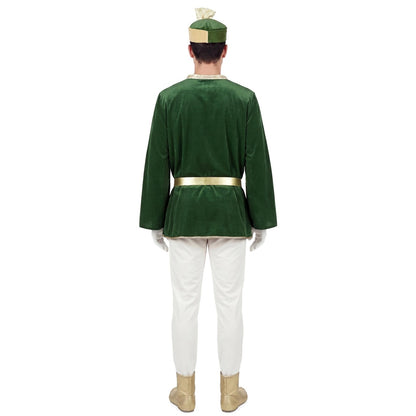 Disfraz de Paje Real Verde Deluxe para adulto