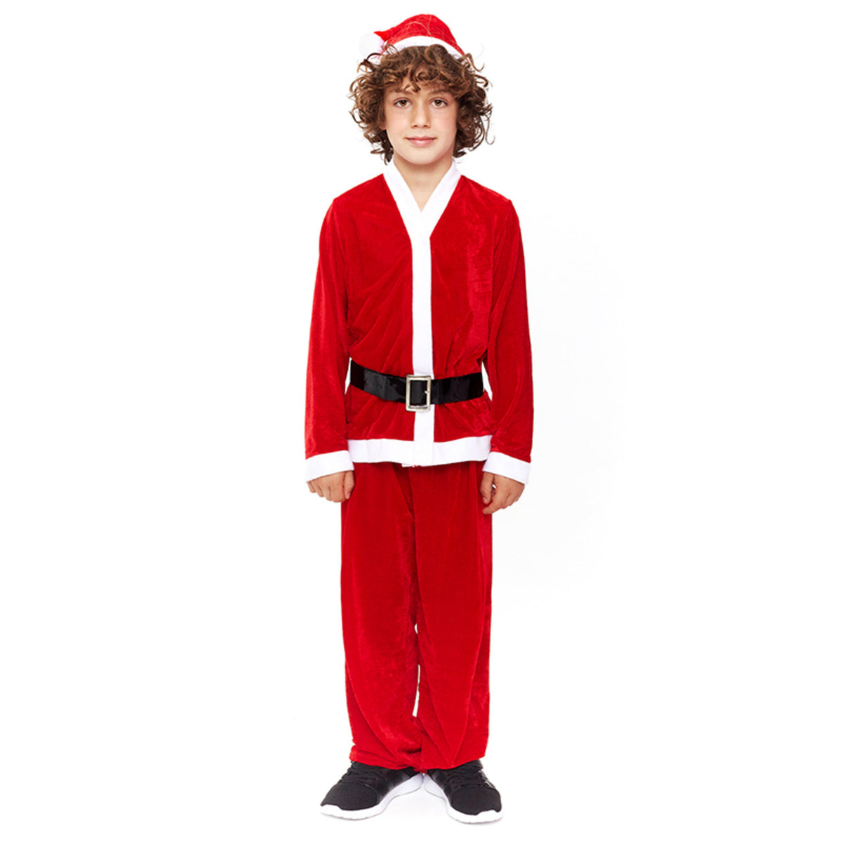 Disfraz de Papá Noel Rojo Eco para niño