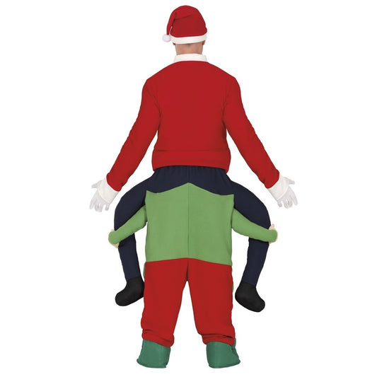 Disfraz de Papá Noel sobre Elfo para adulto