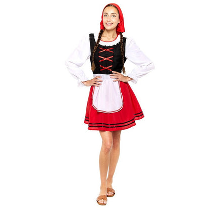 Disfraz de Pastora Gallega Rojo para mujer
