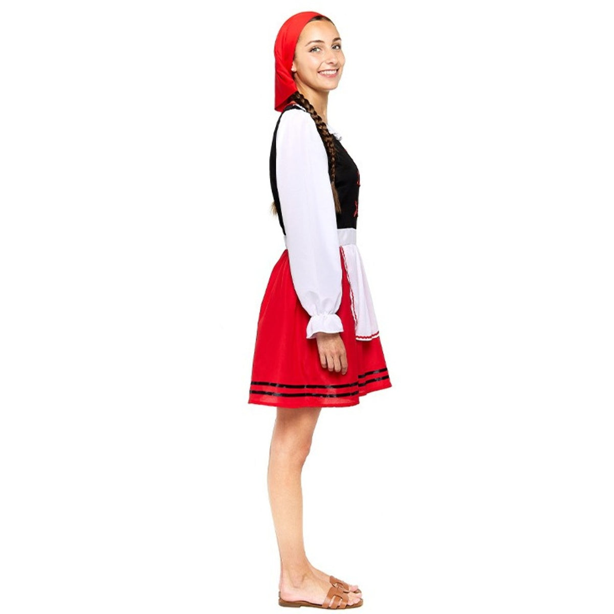 Disfraz de Pastora Gallega Rojo para mujer