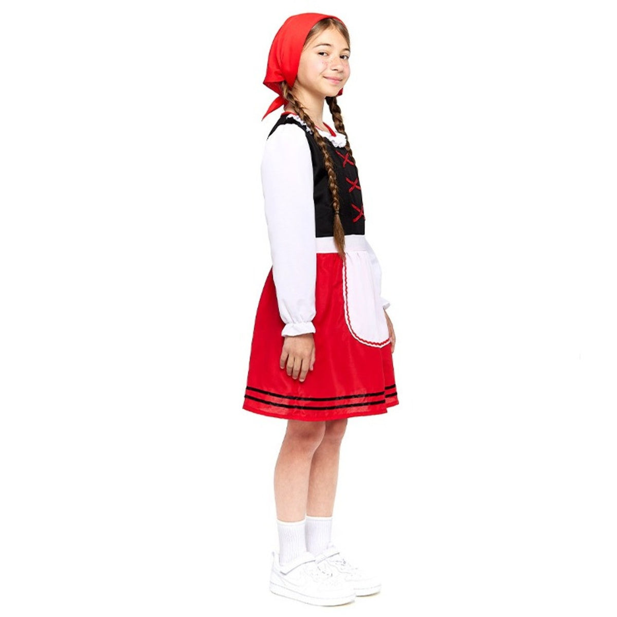 Disfraz de Pastora Gallega Rojo para niña
