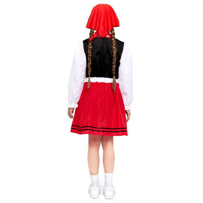 Disfraz de Pastora Gallega Rojo para niña