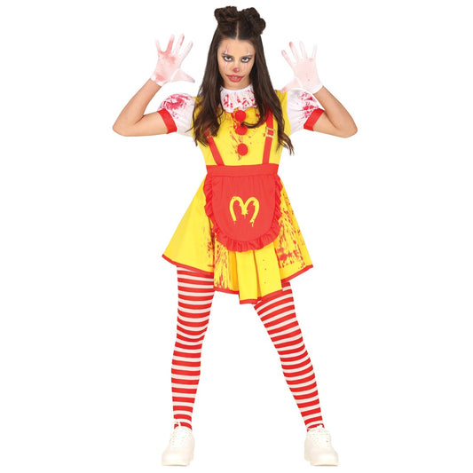 Disfraz de Payasa Burger para adolescente