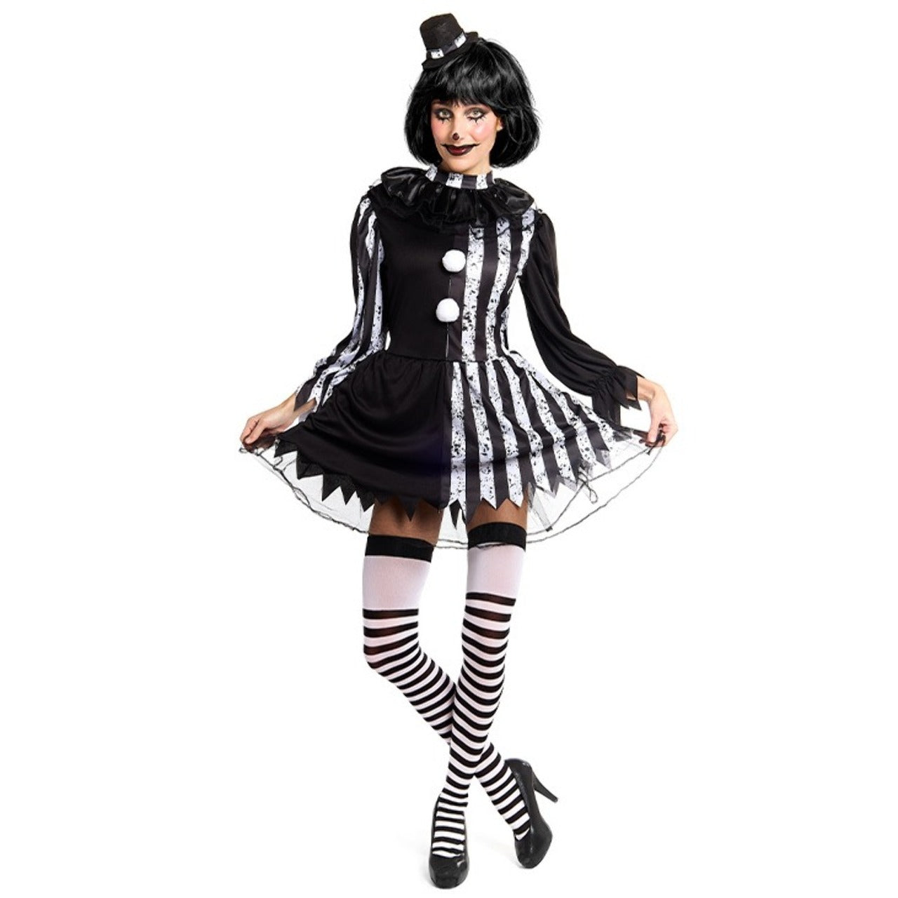 Disfraz de Payasa Macabra para mujer