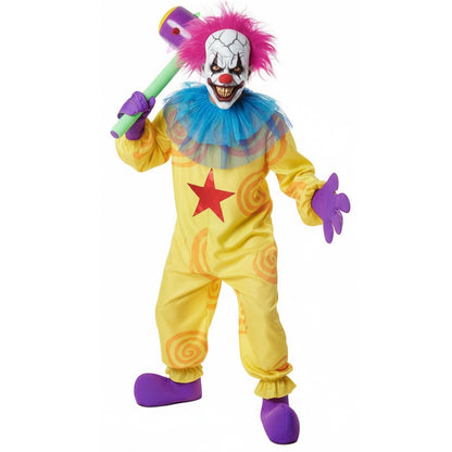 Disfraz de Payaso Asesino Amarillo para adulto