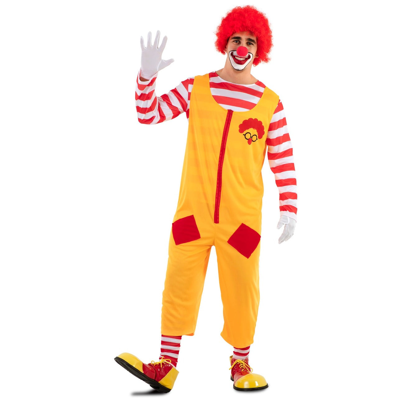 Disfraz de Payaso Burger Amarillo para adulto