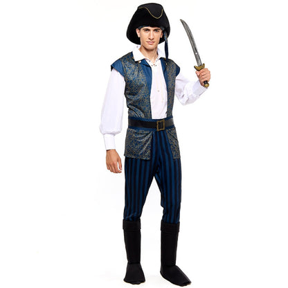Disfraz de Pirata Índigo para hombre