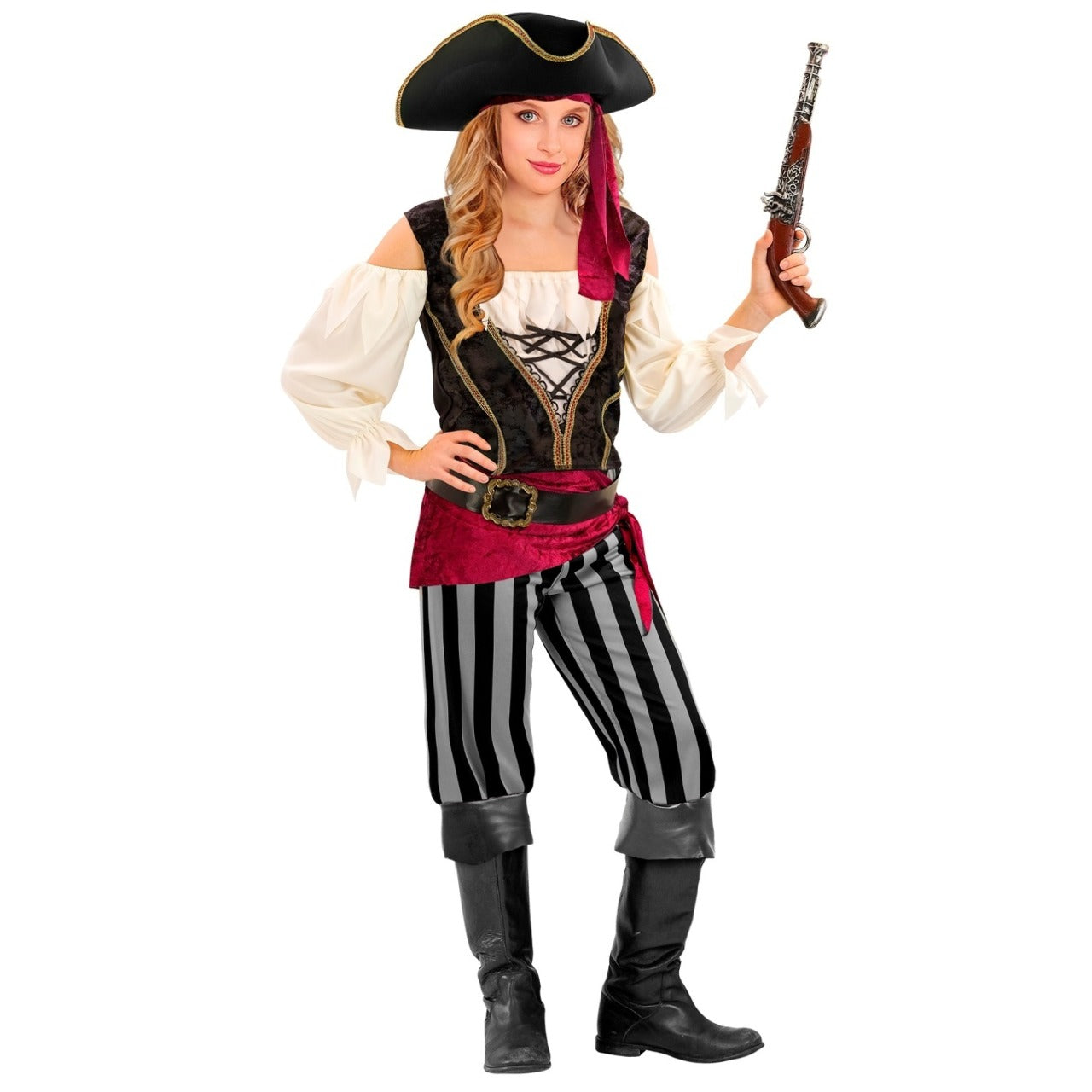 Disfraz de Piratesa Fajín para niña