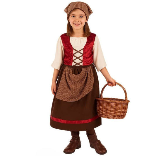 Disfraz de Posadera Marrón para niña
