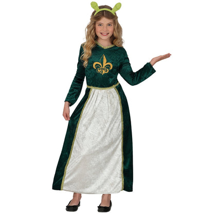 Disfraz de Princesa Medieval Fiona para niña