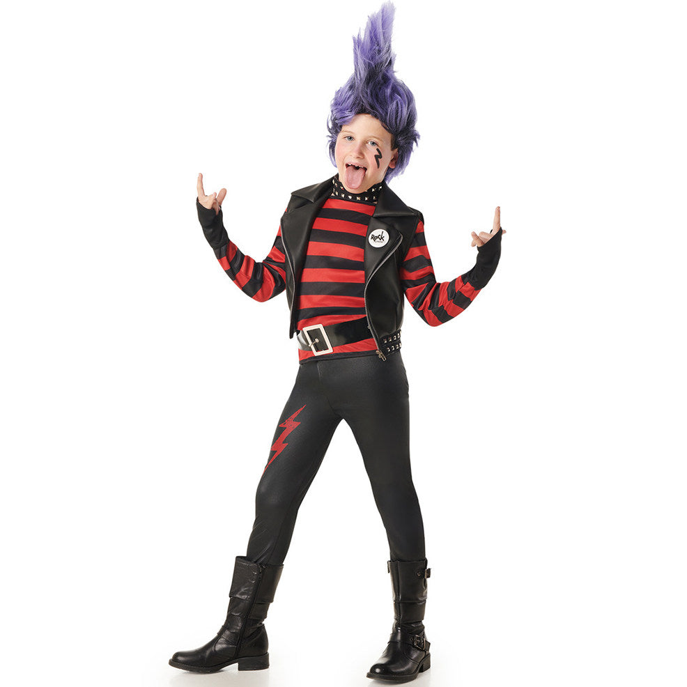 Disfraz de Rockero Punky Rayas infantil
