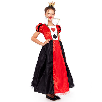Disfraz de Reina de Corazones Glamurosa para niña